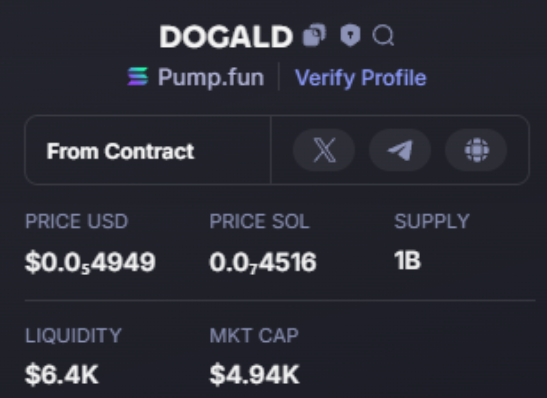 Alpenliebe_83's tweet photo. UPDATE $DOGALD #DOGALD
4K - 308K
77X
CA:FeKKAaVDRuUYjudcQVVYZ3P7MdJNM2pY2TCNPP5Npump
🪙 Join Group Private: https://t.co/07lVfeGDXE https://t.co/9cRj9uCBUx