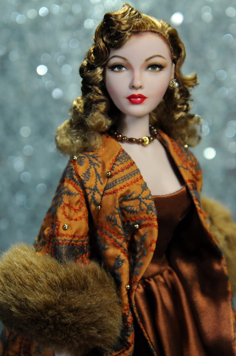 In celebration of #Gene #doll's #30th #anniversary, I'd like to share my latest #repaint in tribute to the first doll I used 25 years ago. #GeneTierney reimagined with a hairstyle from the 40s, the same time period the #Genedoll story was set in. ncruz.com