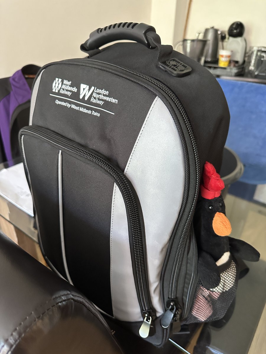 SnrConductorJim's tweet photo. There’s something quite fowl about my bag mascot… https://t.co/5Mz5ivJriZ