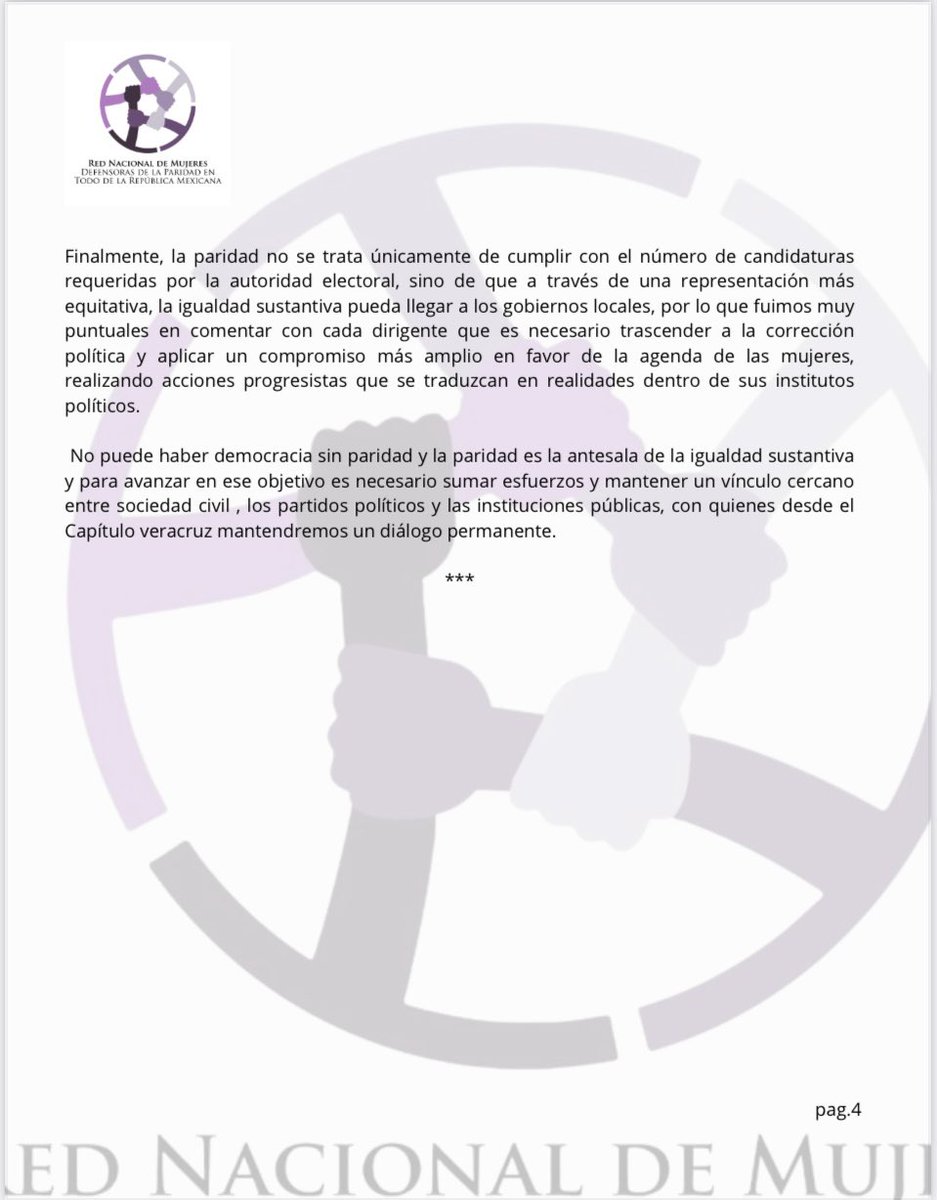 RedParidad_Ver's tweet image. Una vez concluido el periodo oficial para el registro de candidaturas, informamos sobre las reuniones que sostuvimos con los dirigentes de partidos en Veracruz.
Aquí nuestro comunicado:
👇