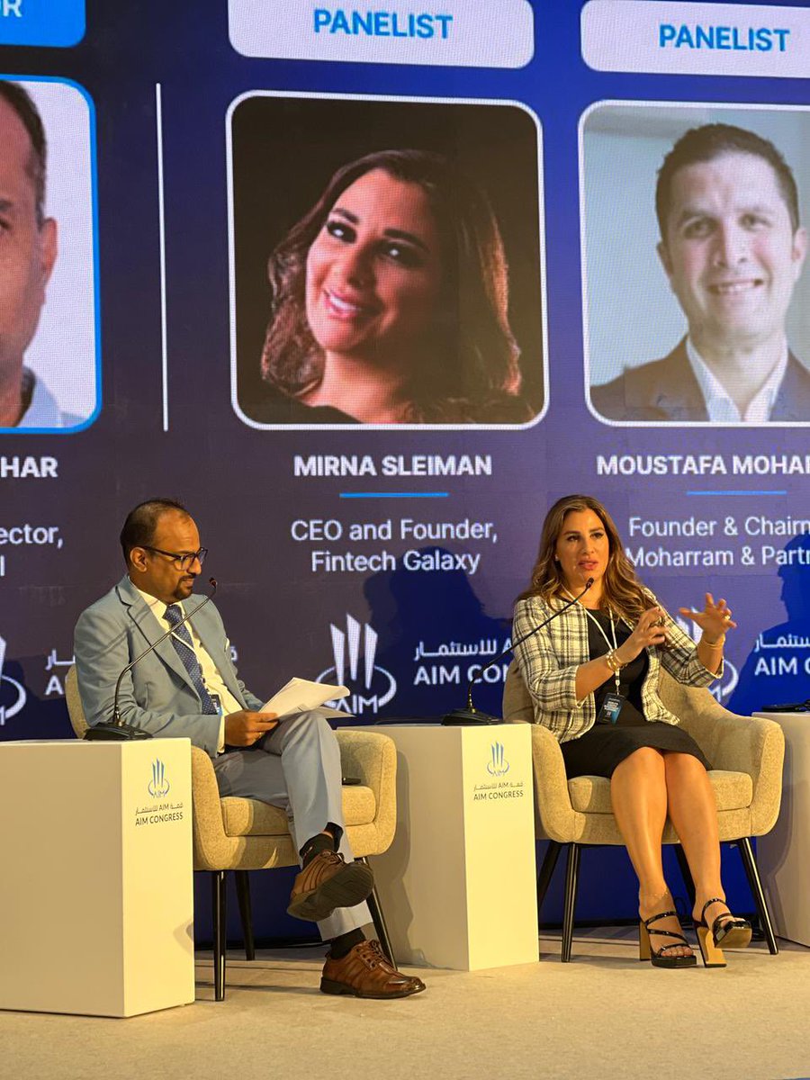 Today at AIM Congress 2025 in Abu Dhabi, Fintech Galaxy’s Founder &amp; CEO Mirna Sleiman took the stage alongside global policymakers and finance leaders to explore how financial institutions are adapting to the wave of FinTech #innovation.

#AIMCongress2025 #OpenFinance