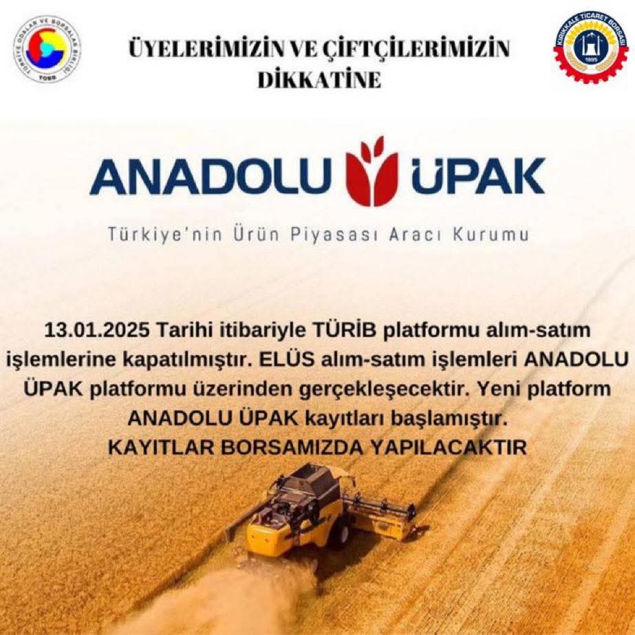 SeldaMu71012997's tweet photo. ÜYELERİMİZİN VE ÇİFTÇİLERİMİZİN DİKKATİNE! ANADOLU ÜPAK KAYITLARI BAŞLADI. Üpak kayıtları Borsamızda yapılacaktır. KAYIT İÇİN GEREKLİ BELGELERE AŞAĞIDAKİ LİNKDEN ULAŞABİLİRSİNİZ

https://t.co/JCsTKuS0T8 https://t.co/C2DZ6svCL0