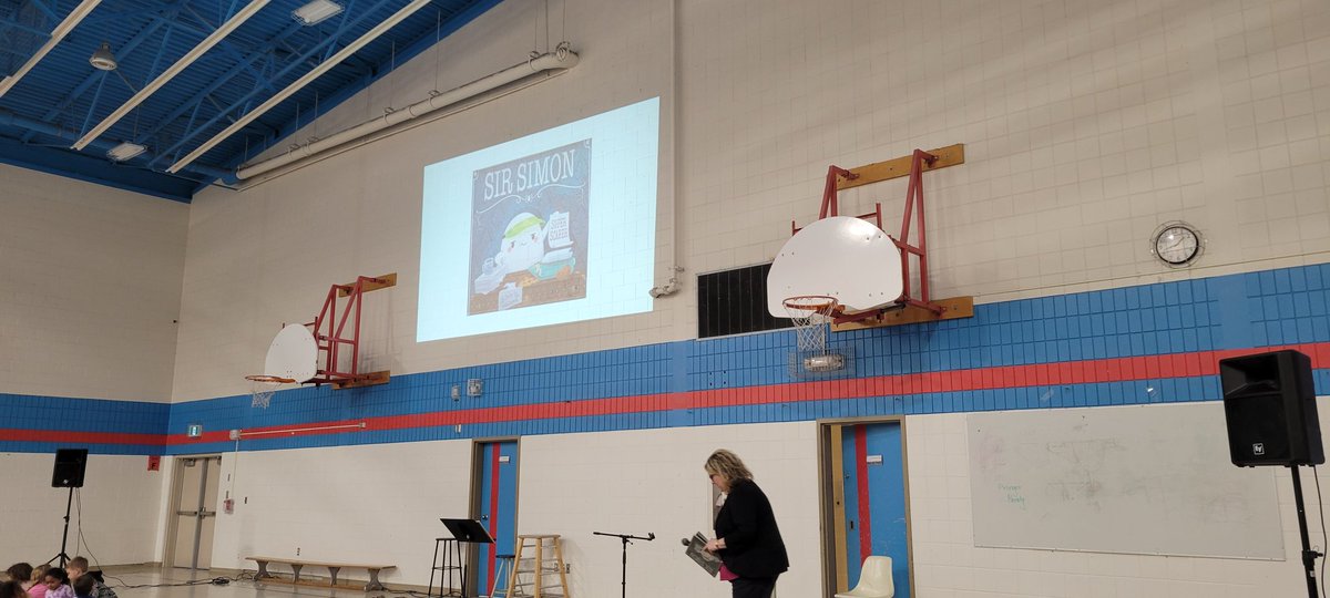 I was happy to attend MacNeill Public Elementary School Book Madness. A really fun way to engage students in literacy. Both books were fun and silly, but also taught valuable lessons in sharing and kindness. Students voted on their favorite book and in the end Sir Simon won!