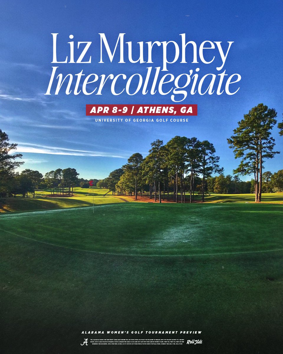 Ready to tee off at the Liz Murphey Intercollegiate! #RollTide

📊: scoreboard.clippd.com/tournaments/23…
