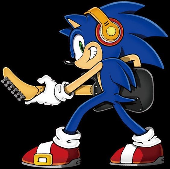 cosmicseternity's tweet photo. my favorite type of sonic art is when theyre singing and playing an instrument/listening to music https://t.co/hZxpPsN6gm