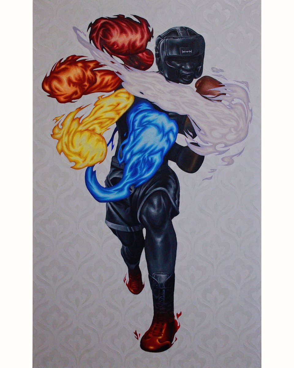 “Fire Flower” | Acrylic | 2025