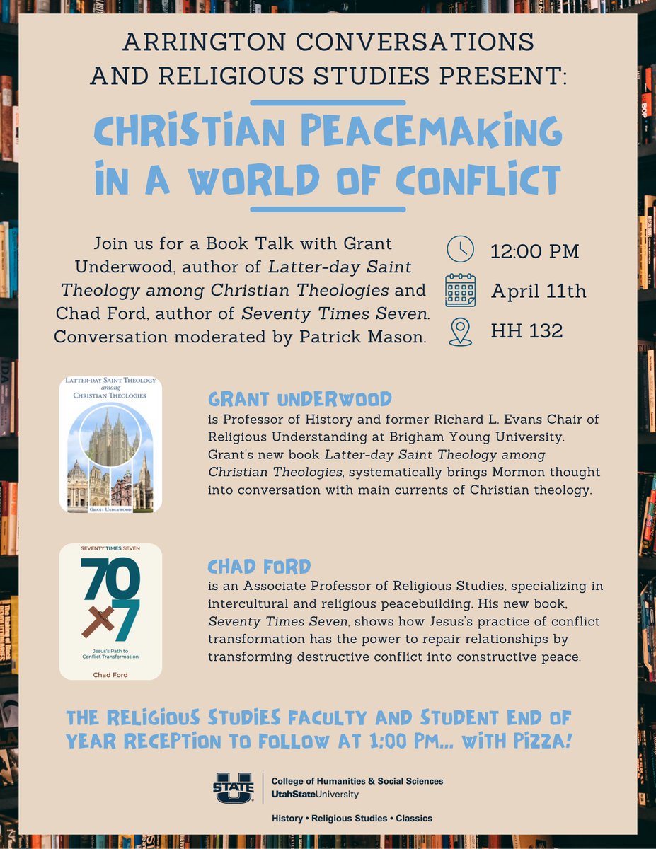 I have two cool Seventy Times Seven book launch events this weekend I'd love to invite you to.

The first one is April 9th at 4 pm at BYU's Maxwell Center in Provo, Utah

The second is April 11th at Noon at Utah State in Logan, Utah

Both are open to the public and free to attend