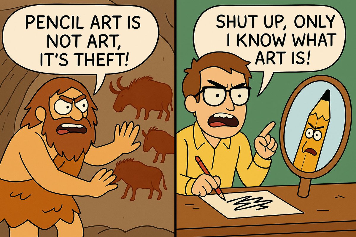 Drawing with a pencil? Yeah, sure... another blatant act of artistic theft 😉