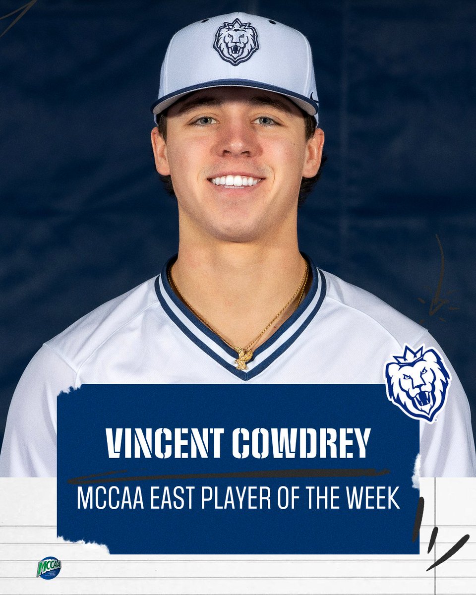 MCCAA (@mccaa1926) on Twitter photo Home Run King! π
<a href="/MacombBaseball/">Macomb Baseball</a> SO C Vincent Cowdrey connected on a pair of home runs, the first tying Macomb's single season record and the latter breaking it with 13 HRs just 22 games into the campaign, to earn MCCAA East Player of the Week honors! Home Run King! π
<a href="/MacombBaseball/">Macomb Baseball</a> SO C Vincent Cowdrey connected on a pair of home runs, the first tying Macomb's single season record and the latter breaking it with 13 HRs just 22 games into the campaign, to earn MCCAA East Player of the Week honors!