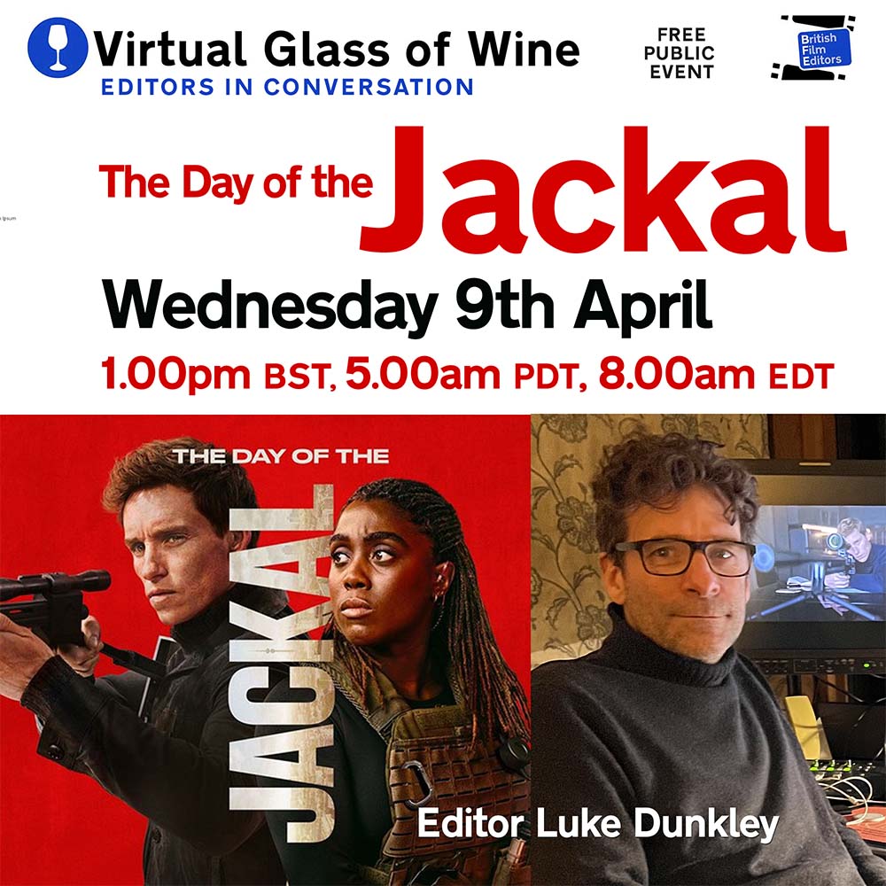 Tomorrow lunchtime, I'll be interviewing Luke Dunkley about his BAFTA nominated episode of THE DAY OF THE JACKAL ... 
eventbrite.co.uk/e/1315364914869