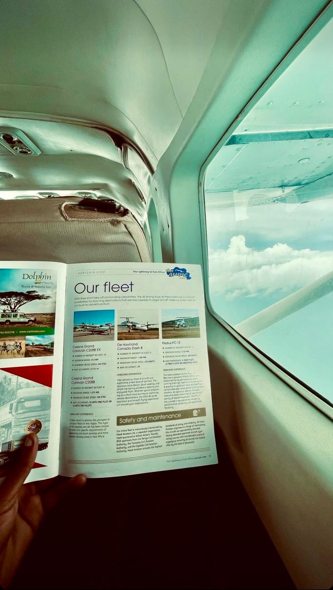 auricair's tweet photo. Lost in the journey and the pages! ✈️📖
Enjoying “The Explorer”, Auric Air’s in-flight magazine, high above the wild. Every seat comes with a story waiting to unfold.
#AuricAir #TheExplorer #Inflightmagazine #FlyingSafaris #TravelInspiration
📸 Alexander Cyrdizzy https://t.co/7eZa9ahxb6
