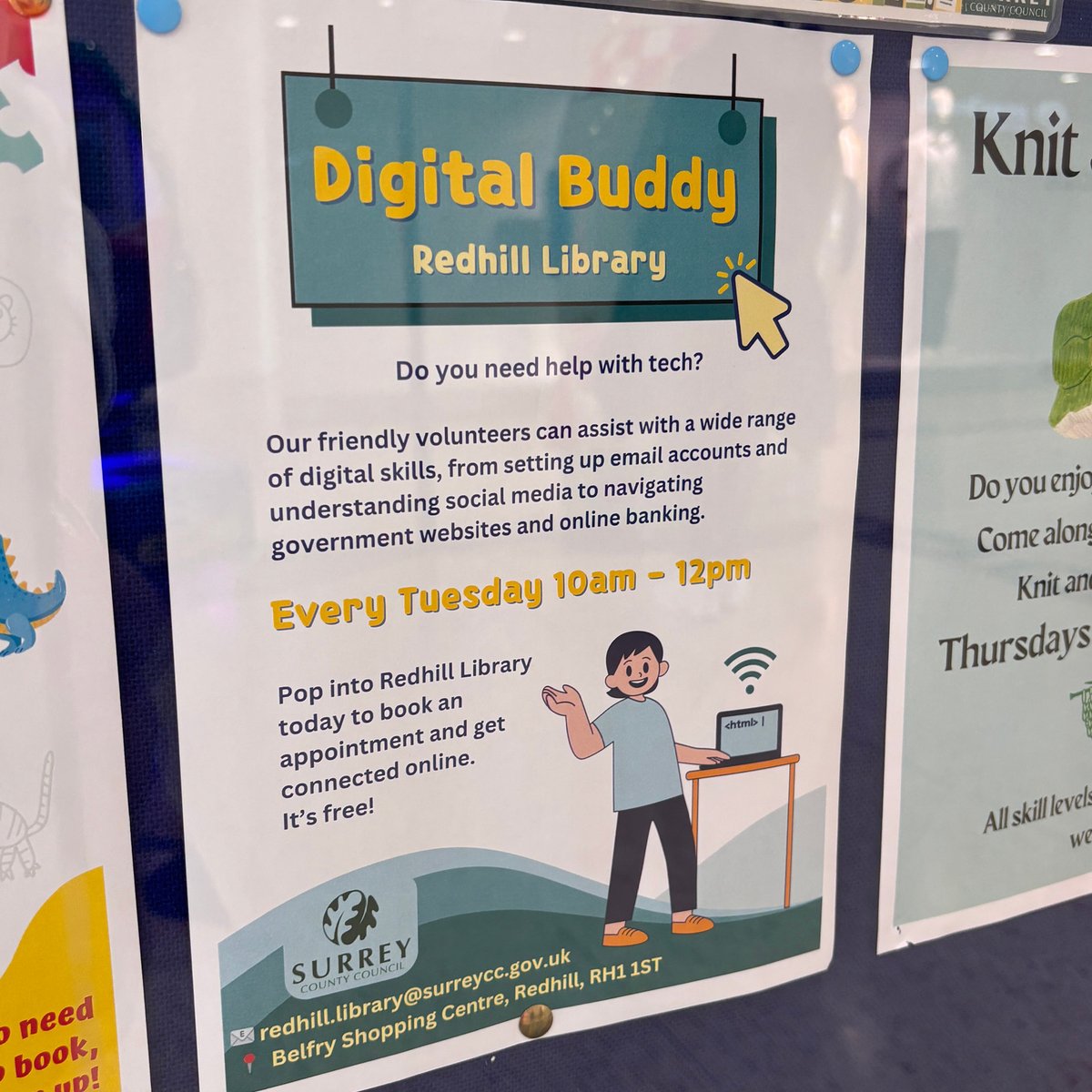 Hop into Easter fun at Redhill Library! 🐰🐣 Enjoy holiday activities, plus daily picture search &amp; colouring! 🎨 Don't forget to check out their regular events like Rhymetime, Digital Buddy, and Stay &amp; Play (term time only).

#RedhillLibrary