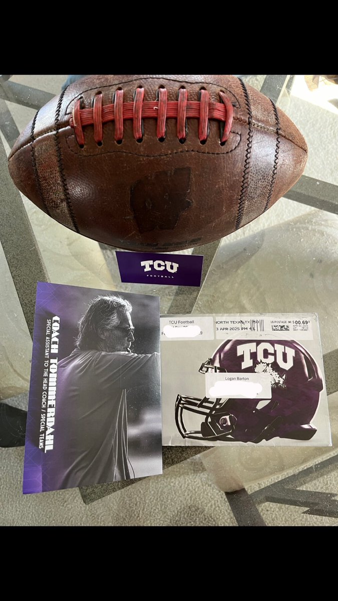 Logan (@logan_barton99) on Twitter photo Thank you <a href="/MTommerdahl/">Mark Tommerdahl</a> for the written invite to <a href="/TCUFootball/">TCU Football</a> specialist camp! Thankful for the hand written letter and the opportunity to compete!
<a href="/PrepRedzoneIA/">Prep Redzone Iowa</a> Thank you <a href="/MTommerdahl/">Mark Tommerdahl</a> for the written invite to <a href="/TCUFootball/">TCU Football</a> specialist camp! Thankful for the hand written letter and the opportunity to compete!
<a href="/PrepRedzoneIA/">Prep Redzone Iowa</a>