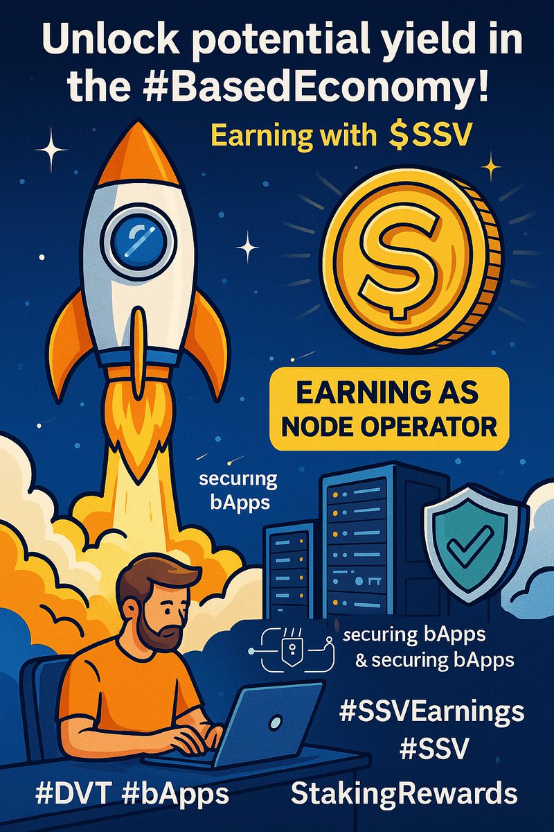 priorxyz's tweet photo. 🚀 Unlock potential yield in the #BasedEconomy! This is the first of a series exploring earning opportunities with @ssv_network . Today: earning as a node operator through DVT staking & securing bApps! #SSVEarnings #SSV #DVT #bApps #StakingRewards https://t.co/uL5gfZZRZ8