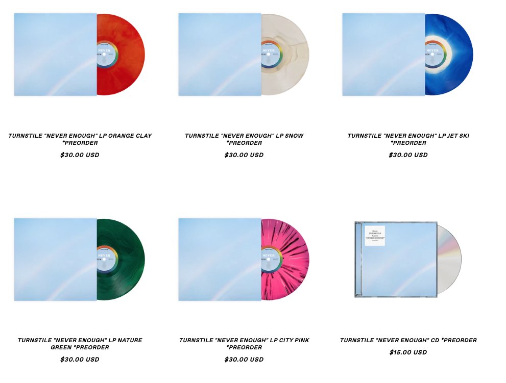 (jet レコード ENOUGH ) NEVER TURNSTILE ski