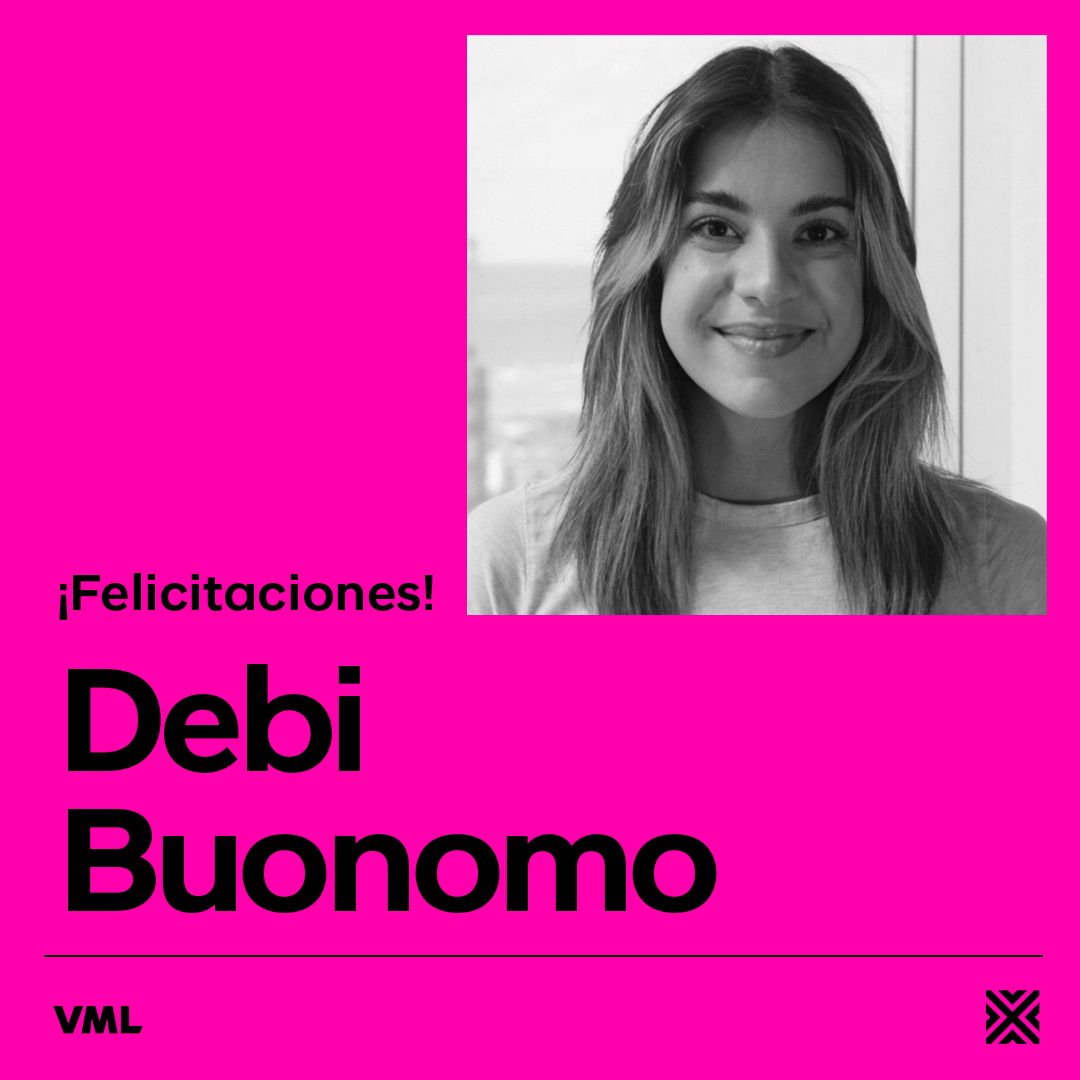 ¡Felicitamos a Debi Buonomo por su promoción a Directora Creativa en VML Uruguay! 🚀
Celebramos su trayectoria y le deseamos lo mejor en este nuevo desafío.