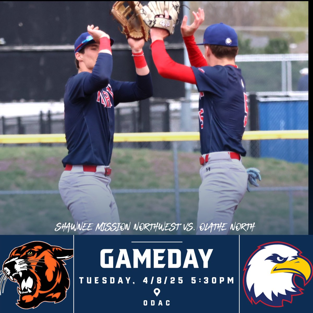 It is GAMEDAY. 

We are at ODAC against Shawnee Mission Northwest. Game time is 5:30. 

See you there!