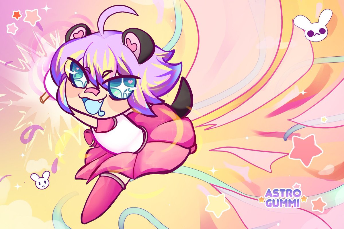 AstroGummi's tweet photo. It's #PortfolioDay! I am a part time digital artist who enjoys cutesy, sparkly aesthetics and this is year 3 of doing artist alleys 🩷⭐ https://t.co/I3WkCOGaDQ
