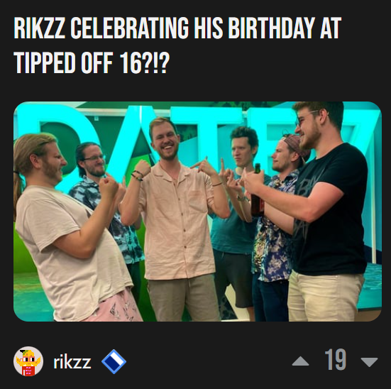 I made a proposal for <a href="/nounsgg/">NOUNS GG @ TIPPED OFF 16 JUNE 6-7</a> 's Tipped Off 16!!! I' d love to have another shot at an NA event — and what better way to do that than on my own birthday? 🎉🥳

Gonna stream in the evening later too, so tune in!

I would greatly appreciate any support &lt;3.
You can vote me here 👇