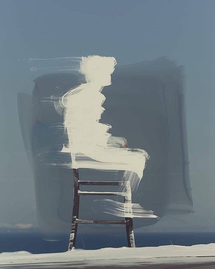 Her absence is like sky, spread over everything.