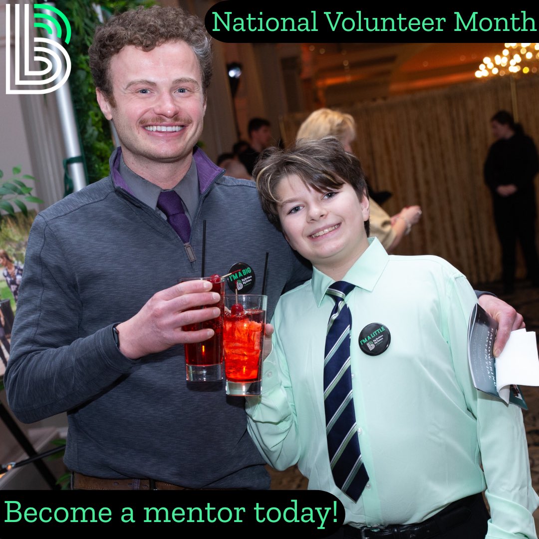 April is National Volunteer Month - Consider becoming a mentor today! Visit ctbigs.org/be-a-big-new-2/ to learn how you can make a positive difference in a child’s life 💚