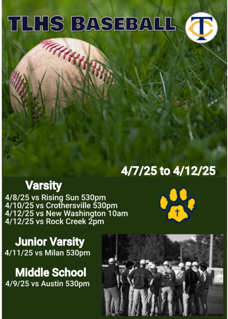 Cougars have their home opener tonight at 530pm against Rising Sun. Busy week at Alf Snyder Field, you have a chance to catch all three teams in action! #gocougars