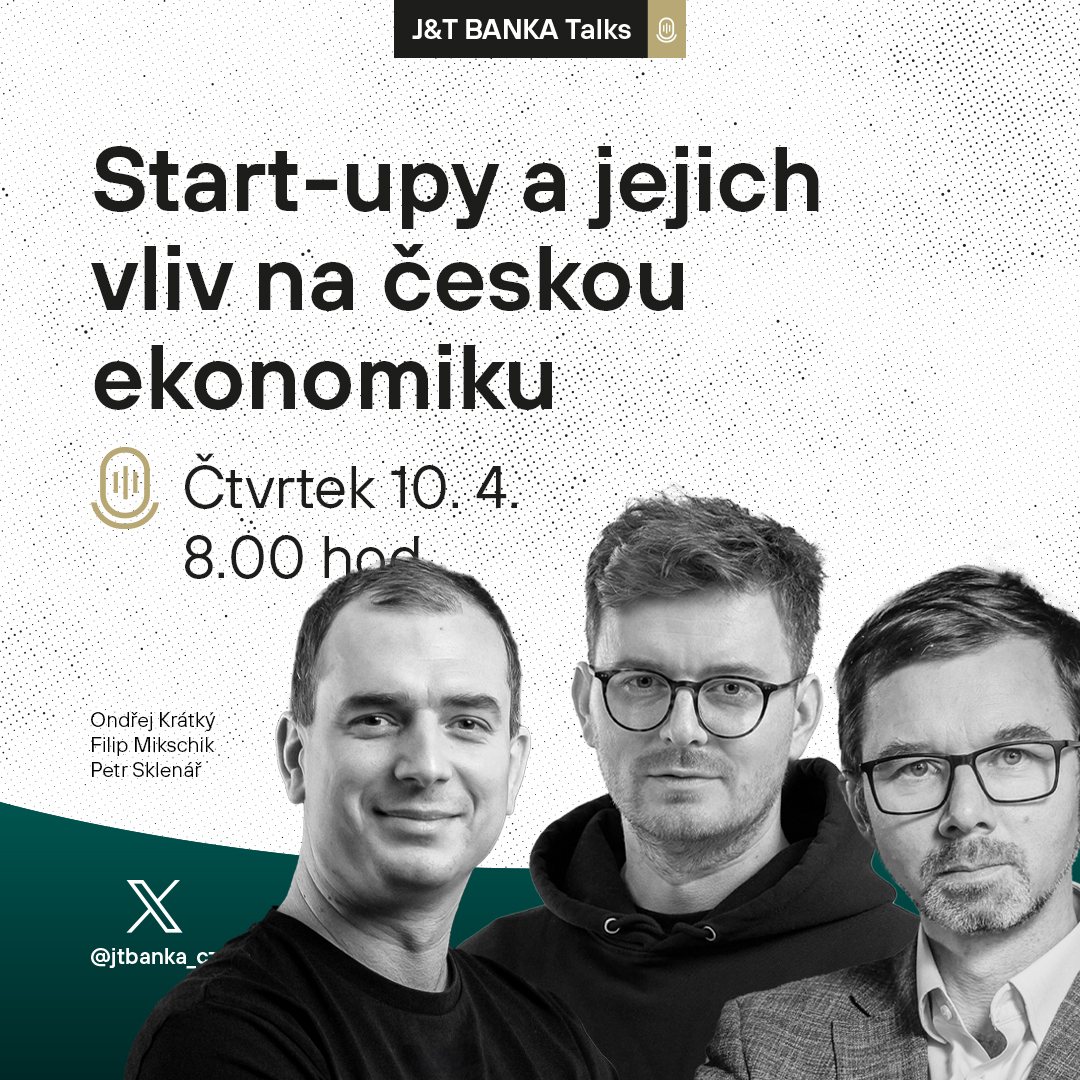 🎙️Už tento čtvrtek poslouchejte další živou debatu J&amp;T Banka Talks. Tentokrát s expertízou <a href="/SklenarPetr/">Petr Sklenář</a>, <a href="/mikschik/">Filip Mikschik</a> a <a href="/OndraKra/">Ondřej Krátký</a>.
Témata: 
💡jsou start-upy v Česku stále jednorožec
💡jak ovlivňují českou ekonomiku
💡jakou sílu a pozici mají na trhu práce
💡jakou podporu může