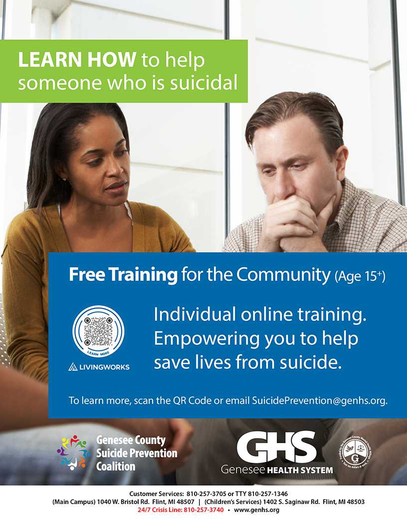 In just 90 minutes online, LivingWorks Start trains participants to recognize when someone may be thinking about suicide and how to connect them to help and support. genhs.org/LivingWorksSta…

Suicide prevention begins with all of us.

#suicideawareness #freetrainingonline