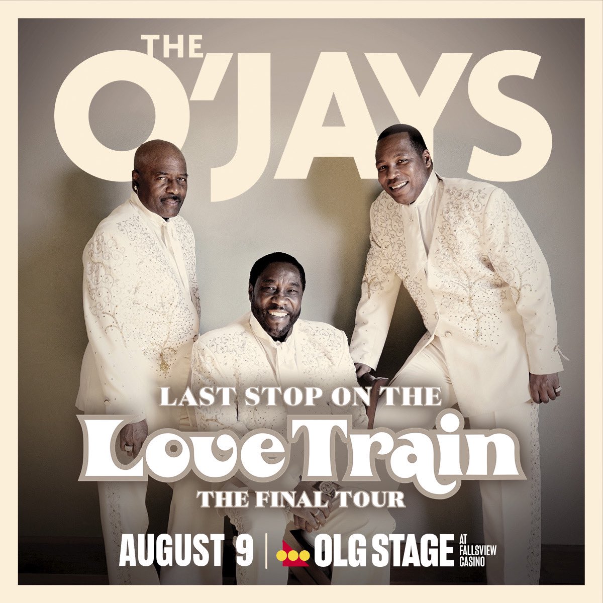 JUST ANNOUNCED!

Summer is heating up at Fallsview Casino Resort!

 June 27 – 98 Degrees

 July 23 – Gin Blossoms 

 August 9 – The O’Jays: Last Stop On The Love Train – The Final Tour 

Exclusive pre-sale ticket access for Momentum cardholders – secure yours before the general