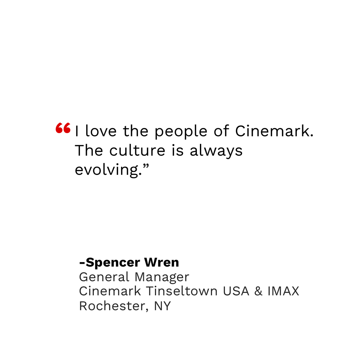 CinemarkCareers's tweet photo. Meet Spencer Wren!

 Spencer advises, “Embrace and be resilient to continual change.” 

His favorite movie snack is popcorn 🍿, and his top movie pick is “The Shawshank Redemption.”

#Cinemark #CareerJourney #NowFeaturing #Leadership #GrowthMindset https://t.co/NI374GBK3u
