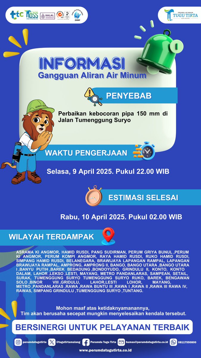 Mohon maaf atas ketidaknyamanannya