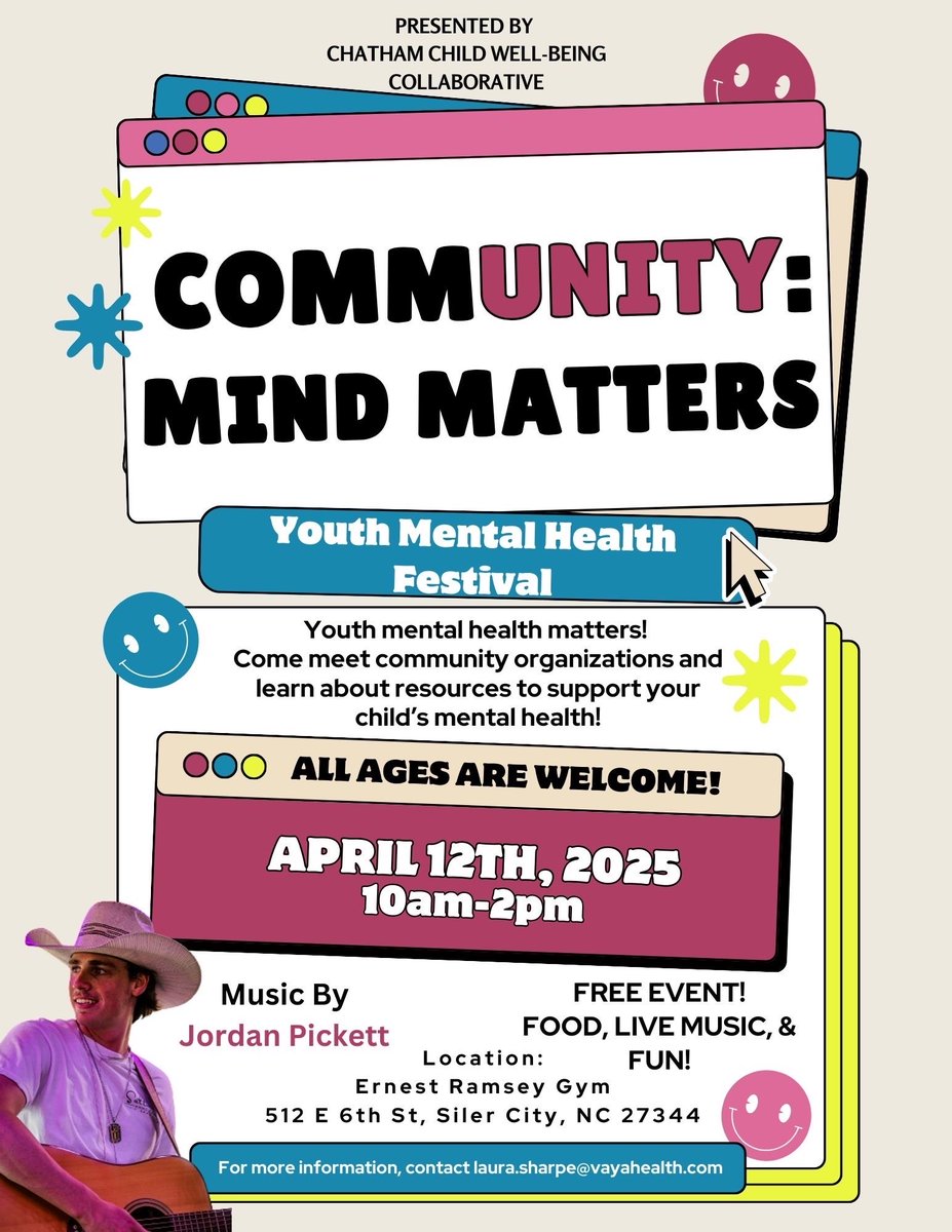 Check out this free event in Siler City this Saturday, April 12, focused on youth mental health.