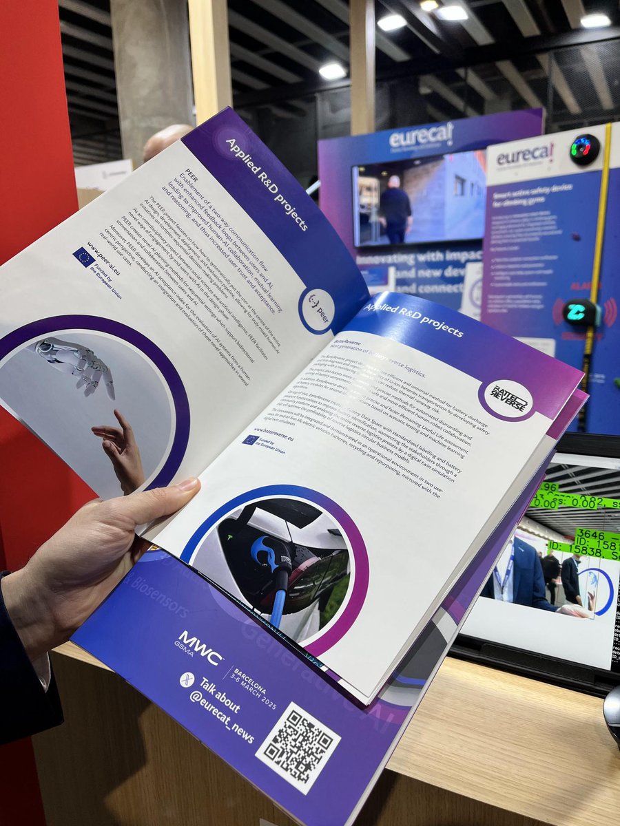 Mobile World Congress (MWC) 2025 - Eurecat Booth (Barcelona, 3-6 March 2025) |
In a flyer distributed during the event, PEER was showcased as a key applied R&amp;D European project, focused on enabling more human-centric and explainable AI. 

Aligned with these goals, the social