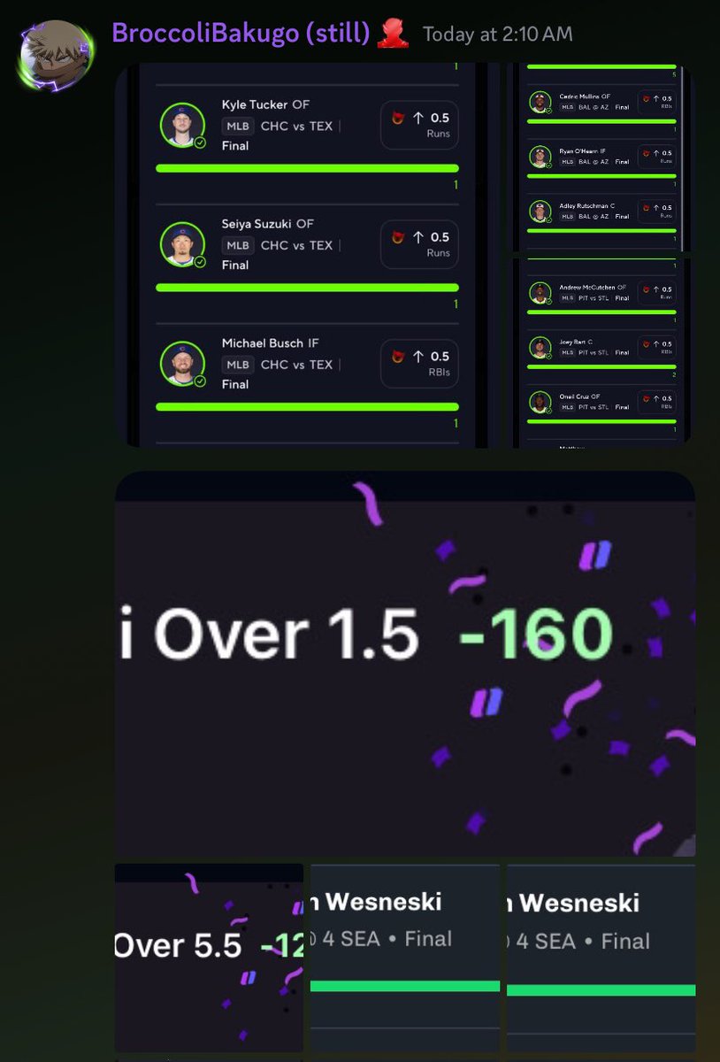 BroccoliBakugo's tweet photo. MLB is back and there are plenty of ways to cash in on it EV betting! 

Join @SyndicateBets_ to get in on all of the action across all DFS and Sportsbooks!

https://t.co/hYEIW9kbF1

Here are some SS’s of my cashes yesterday and I am only one of the many sharp bettors that post🥦 https://t.co/cv72JR84JK