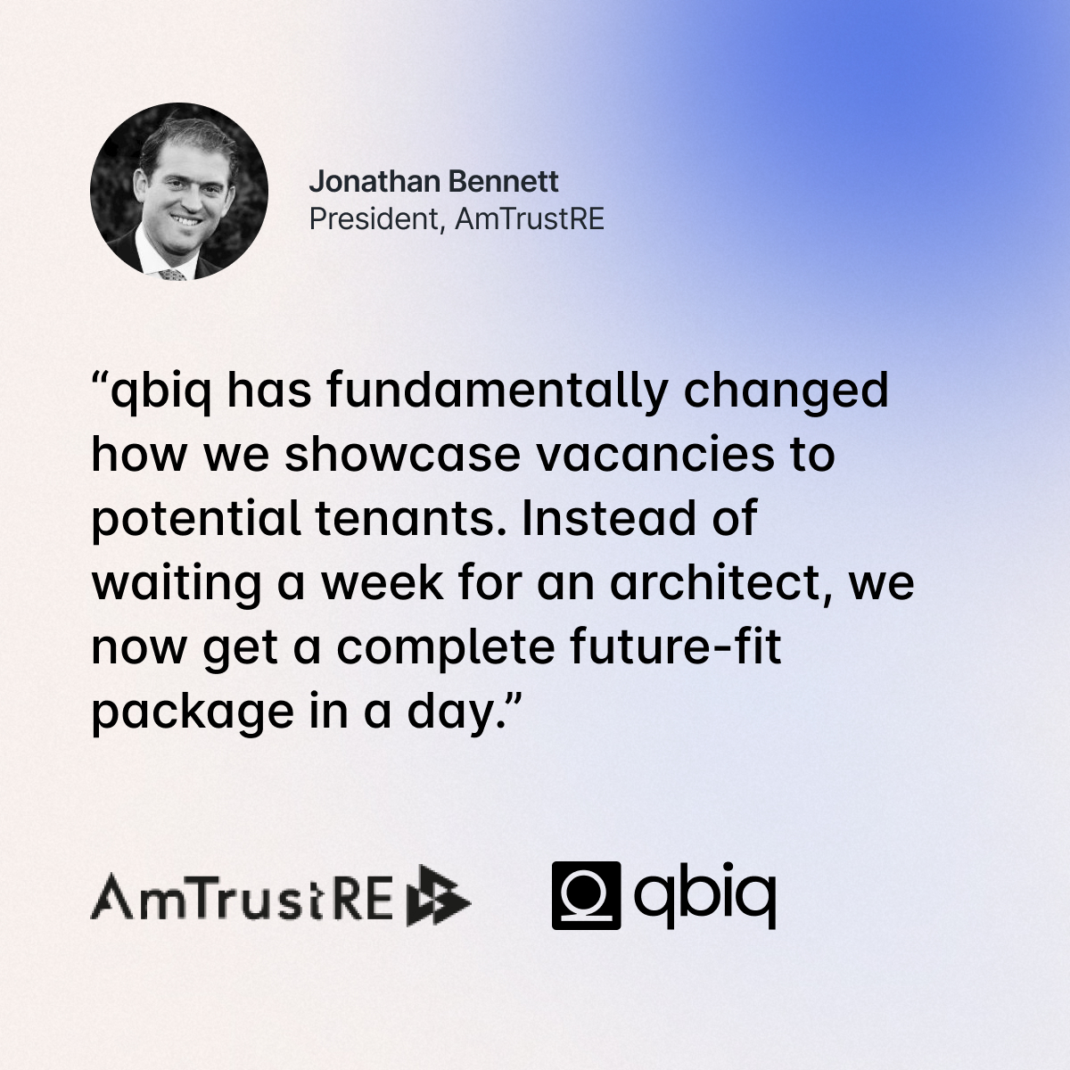qbiq_ai's tweet photo. AmTrustRE Cut Leasing Time by 60% using qbiq 💥

AmTrustRE, an office building owner based in #NYC, replaced 4–7 day delays with overnight unlimited space planning, complete with multiple test fits, renderings, and virtual tours.

The result?
✅ Faster leasing decisions
✅ Cost break-even in 3 months
✅ Unlimited planning at the cost of one test fit

“qbiq has fundamentally changed how we showcase vacancies to potential tenants.” — Jonathan Bennett, President, AmTrustRE

That’s the power of clarity. Delivered at scale.

Read the full case study → https://t.co/QSPHM1TW93