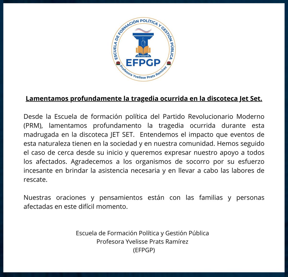 Escuela de Formación Política - PRM tweet media