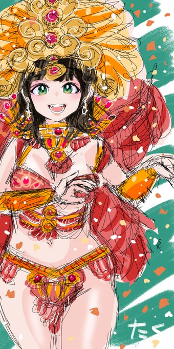 サンバガール💃お気に入り2
彩度高めの目を引く配色がお気に入りです😊
#イラスト #illustration 