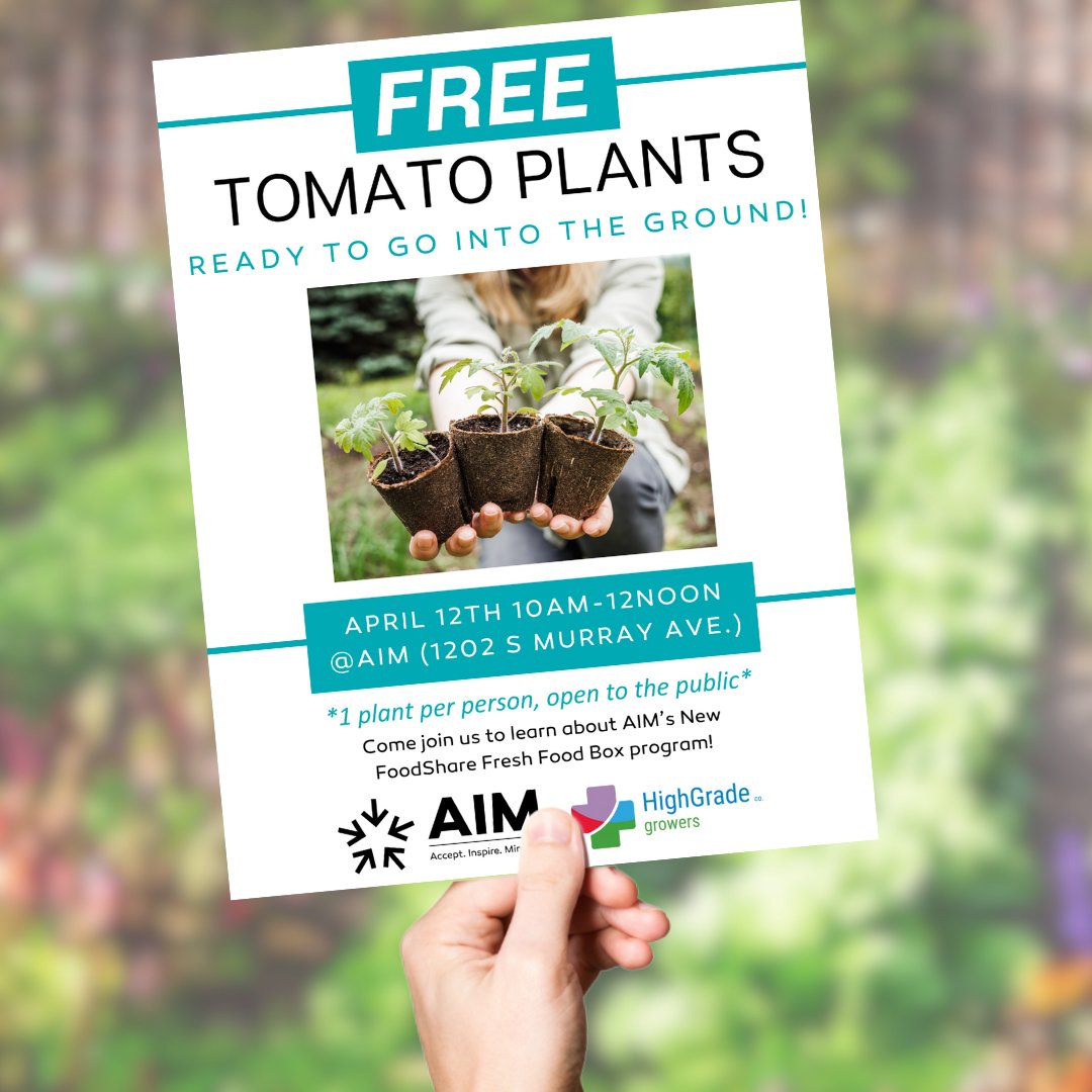 THIS SATURDAY!! Free tomato plants- first come first served! Come see us Saturday Morning at 10am to learn about FoodShare &amp; receive a free tomato plant!