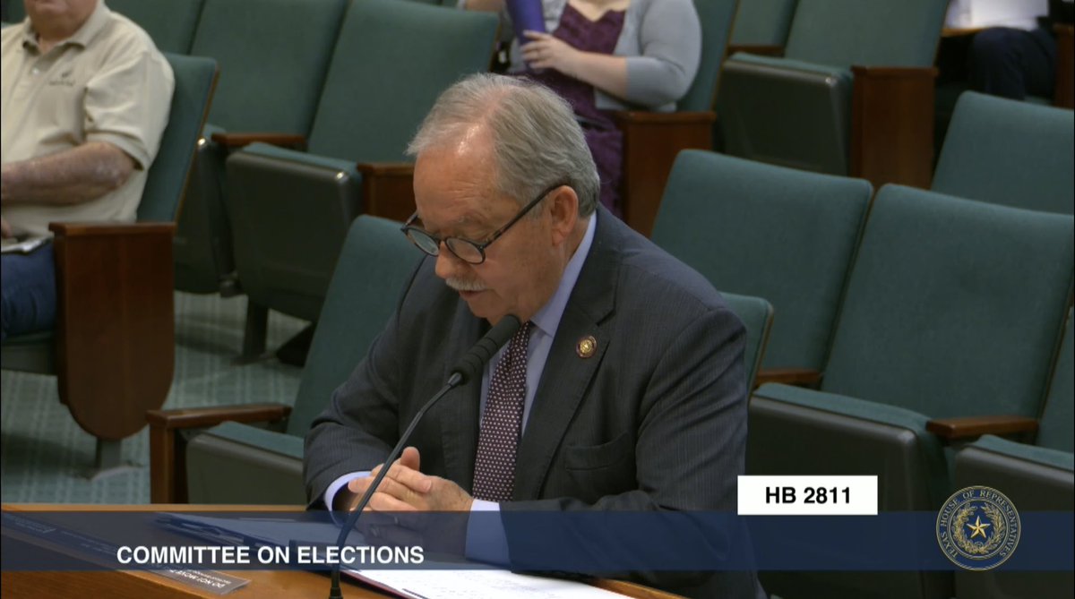 Last week, I laid out HB 2424 and HB 2811 in the House Committee on elections.

Proud to advance clean, consistent, and constitutional elections in Texas.

#txlege