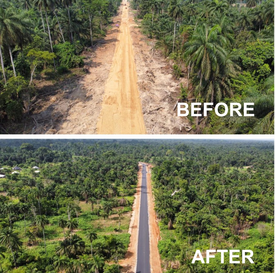 SETRACO_NIG's tweet photo. Since its last update four months ago, exciting progress has been made on the construction of the Obodhi (Ahoada-West) to Ozochi (Ahoada-East) road and bridge.
The project is gradually shaping up, brick by brick, we’re bridging dreams!
#setraco #bridgingforthefuture https://t.co/Ip8wCusJMl