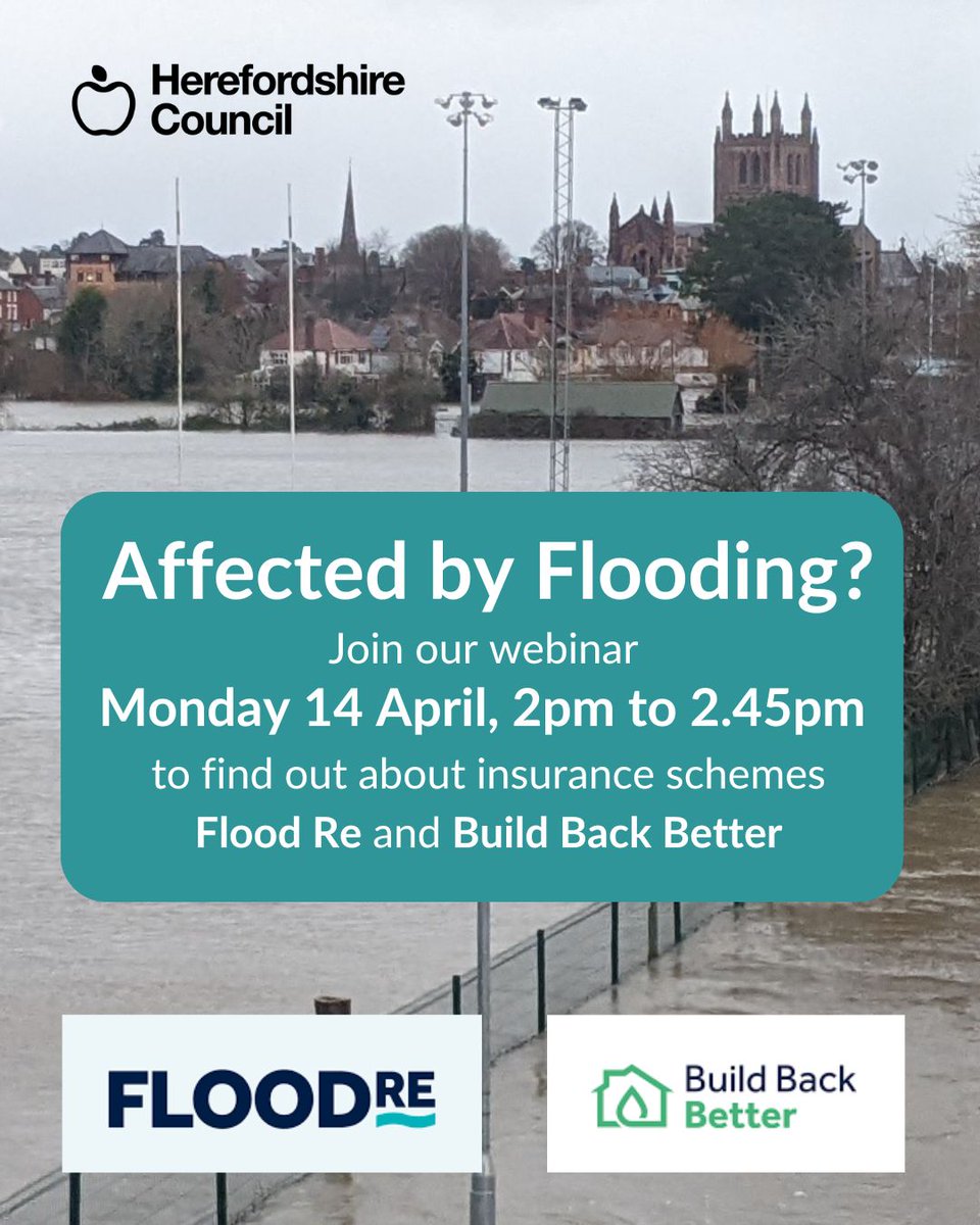 Live in an area of flood risk? Join us to learn about Flood Re and their Build Back Better scheme through our online webinar on Monday, April 14, 14:00 – 14:45.

More info and register your interest: orlo.uk/tNNZR
