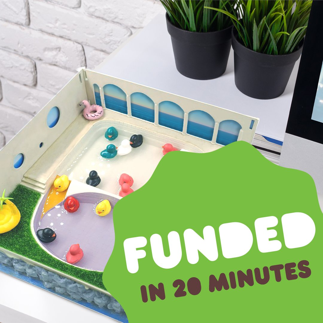 Mojito_Studios's tweet photo. 🚨 FUNDED IN JUST 20 MINUTES! 🚨

We’re officially FUNDED on Kickstarter! 🎉
A huge THANK YOU to all of you – we hit our goal just 20 minutes after launch! 🐥💛

Keep sharing, keep floating with us, and let’s make this project even more amazing.

#BeADuck #Kickstarter #PlacidPlasticDuck #MojitoStudios #ThankYouSoMuch