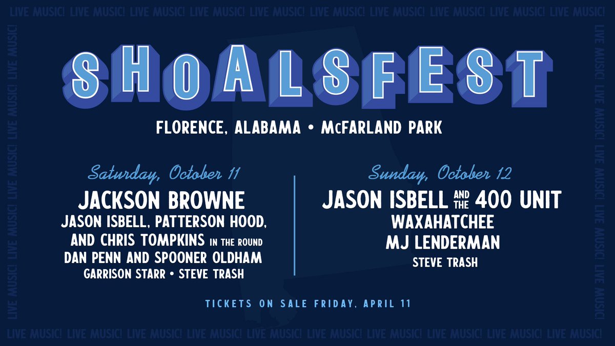 Jason Isbell's ShoalsFest 2025 has Waxahatchee, MJ Lenderman, Jackson Browne &amp; more brooklynvegan.com/jason-isbells-…