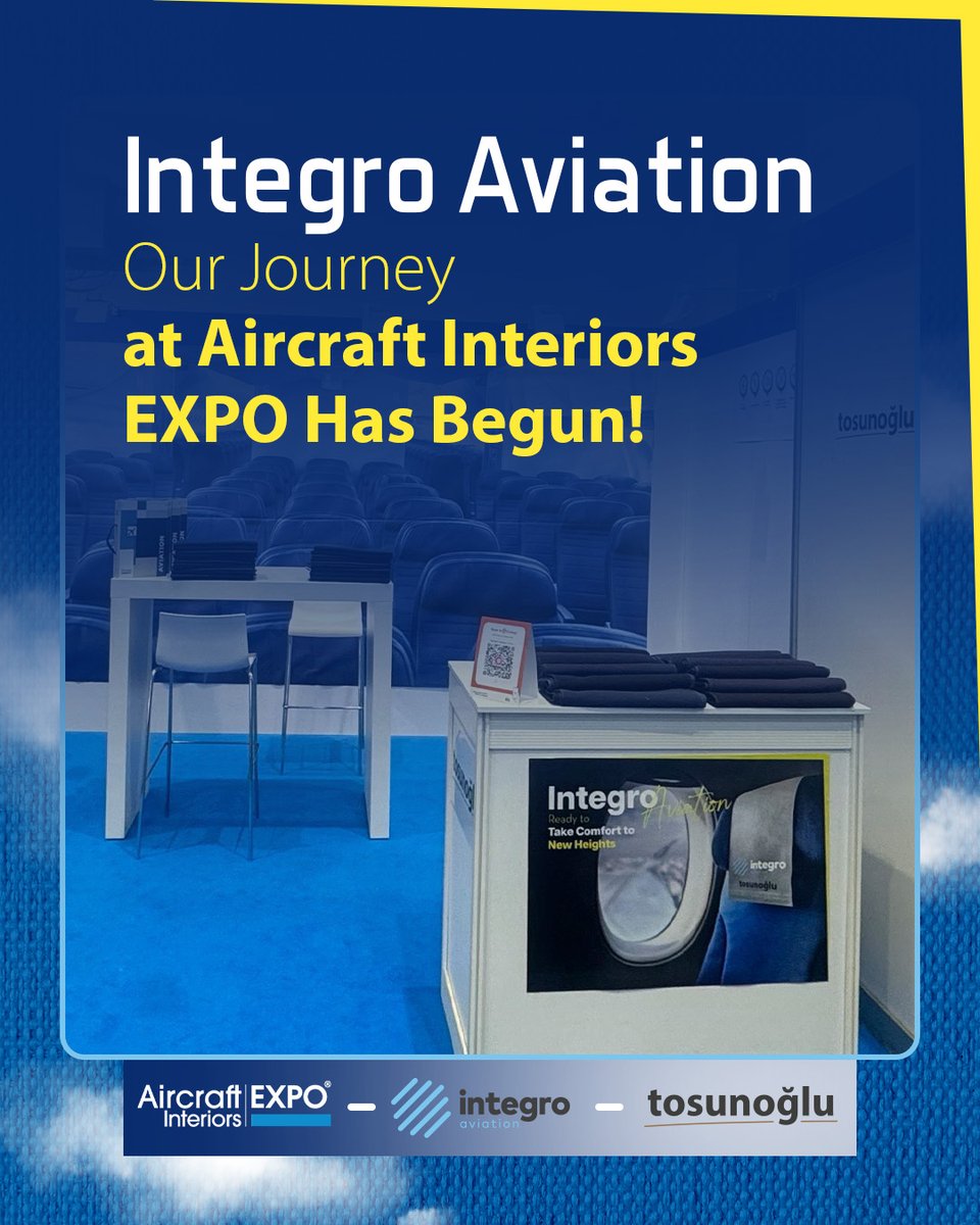 tosunoglu_tr's tweet photo. The long-awaited journey to Aircraft Interiors EXPO has begun! We’ve taken our place at the event, running until April 10, 2025, at Hamburg Messe, Germany. We welcome all participants to visit our stand. https://t.co/yDVDxZn1pe