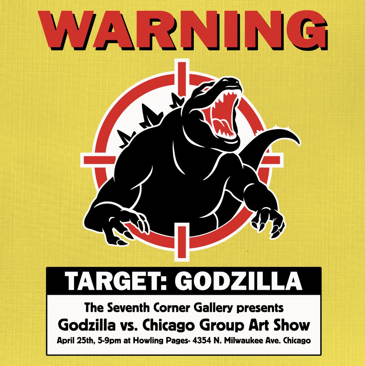 The Seventh Corner (@seventh_corner) on Twitter photo You've been warned: The Godzilla Vs. Chicago closing reception is happening! Featuring original art, new prints, AND reprints of the previously sold-out GvC comic books by <a href="/IDWPublishing/">IDW Publishing</a> You've been warned: The Godzilla Vs. Chicago closing reception is happening! Featuring original art, new prints, AND reprints of the previously sold-out GvC comic books by <a href="/IDWPublishing/">IDW Publishing</a>
