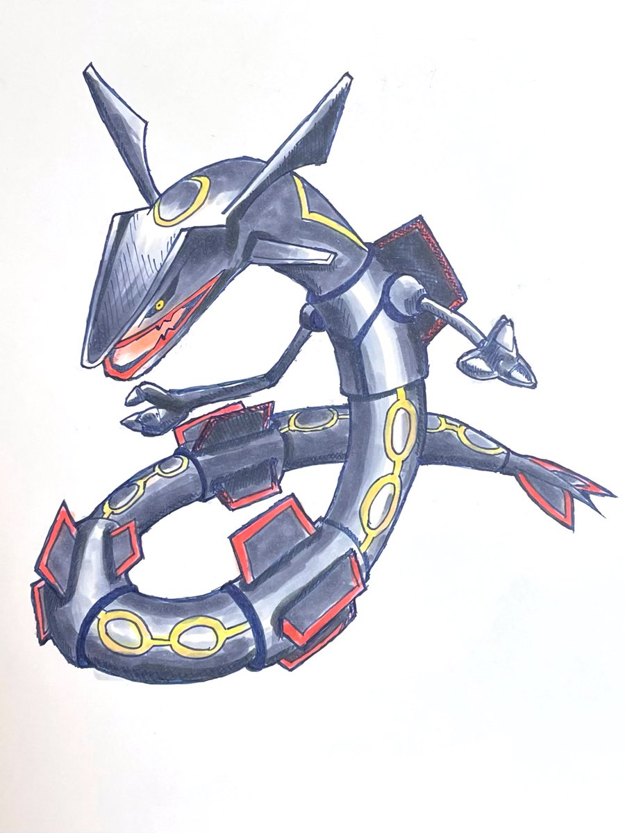 h__ardy's tweet photo. #Pokemon #ポケモン
#Rayquaza #黒いレックウザ https://t.co/vmvihu6MSL