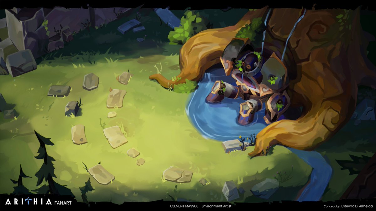 Slaato3's tweet image. Happy #PortfolioDay
I'm Clément, freelance 3D Environment artist specialized in stylized and handpainted stuff, I love fantasy universe✨