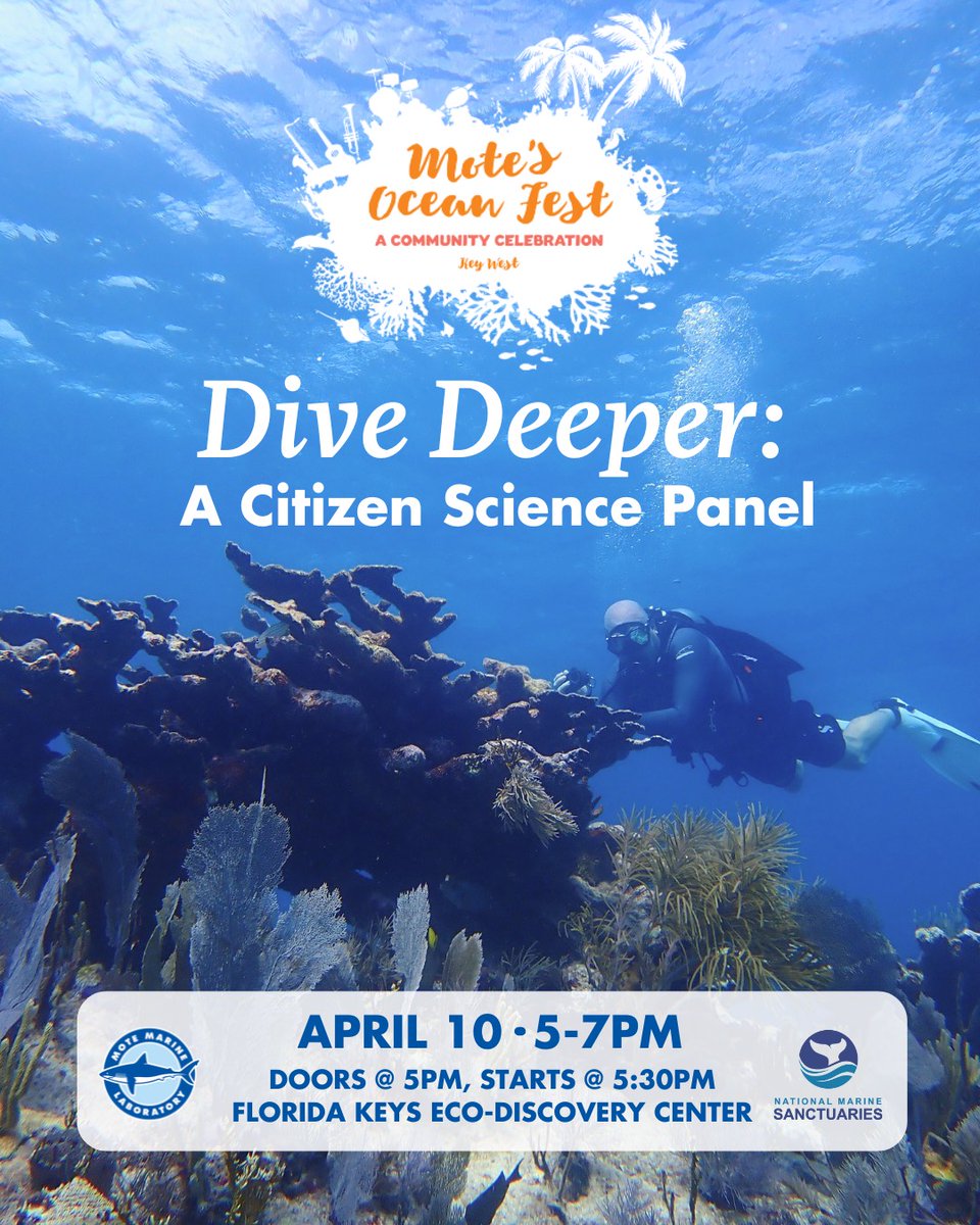 We’re proud to partner with @MOTE as they kick off their annual Ocean Fest. See you tomorrow at the Eco-Discovery Center in Key West for a discussion about how you can get involved in ocean science.