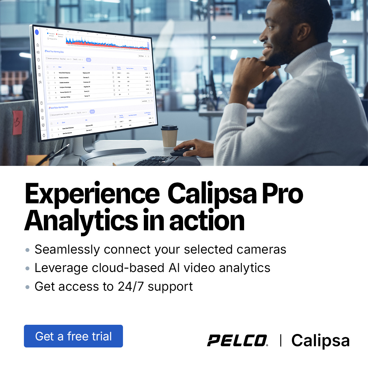 Experience #Calipsa with our free, no-obligation two-week trial. Seamlessly connect your selected cameras to Calipsa and see how our #cloud-based #AI #analytics software can transform your #VideoSecurity operations. Try it now: hubs.li/Q03gmMFw0