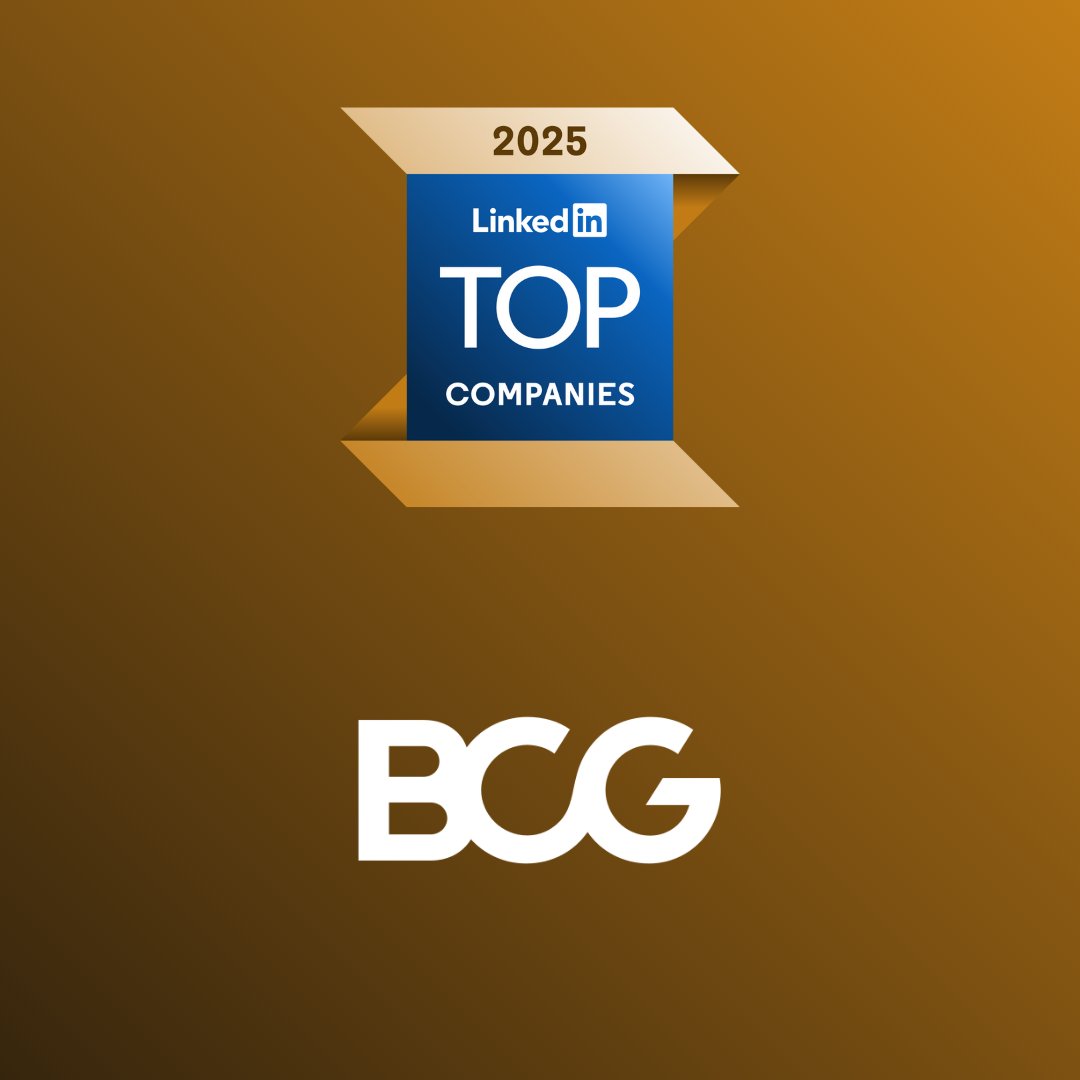 BCGinBrazil's tweet photo. ✨ Quando a cultura é forte por dentro, o impacto também acontece lá fora! O BCG Brasil está entre as Top Companies 2025 do LinkedIn  (https://t.co/PUGKYAm94c) — que reconhece as 25 melhores empresas para desenvolver carreira no país. 

#BCGinBrazil #LinkedInTopCompanies https://t.co/zFVS1SSuvh